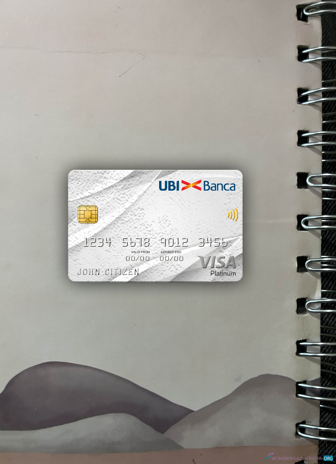 Download Italy UBI bank visa platinum card photolook front Photoshop template